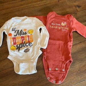 My first Thanksgiving onesie bundle